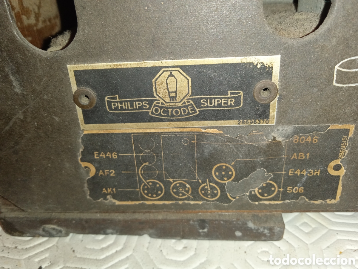 Radios de v&aacute;lvulas: FUNCIONA.!! PHILIPS MOD. - 5251A , A&Ntilde;OS 1935. PHILIPS SUPER OCTODE.!!! - Foto 10