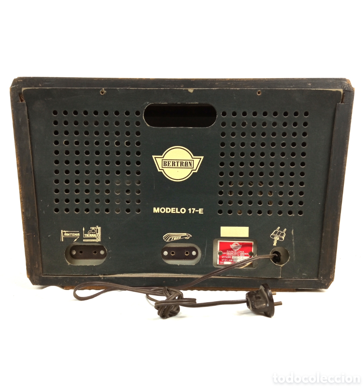 Radios de v&aacute;lvulas: RADIO BERTRAN, MODELO 17 E. 29 X 43 X 20 CM - Foto 7