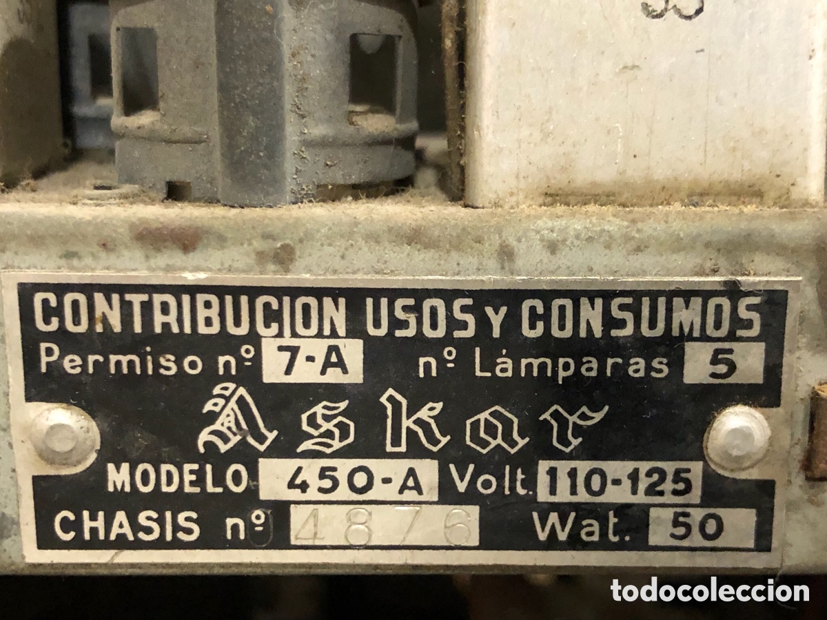 Radios de v&aacute;lvulas: radio de valvulas Askar, mdelo 450 - Foto 7