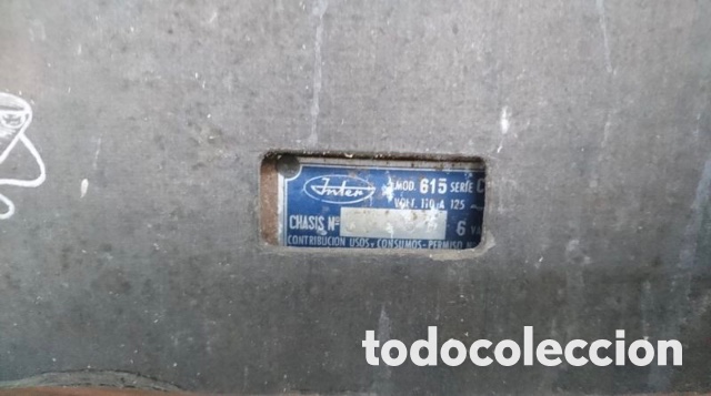Radios de v&aacute;lvulas: Radio antigua de v&aacute;lvulas marca INTER - Foto 7