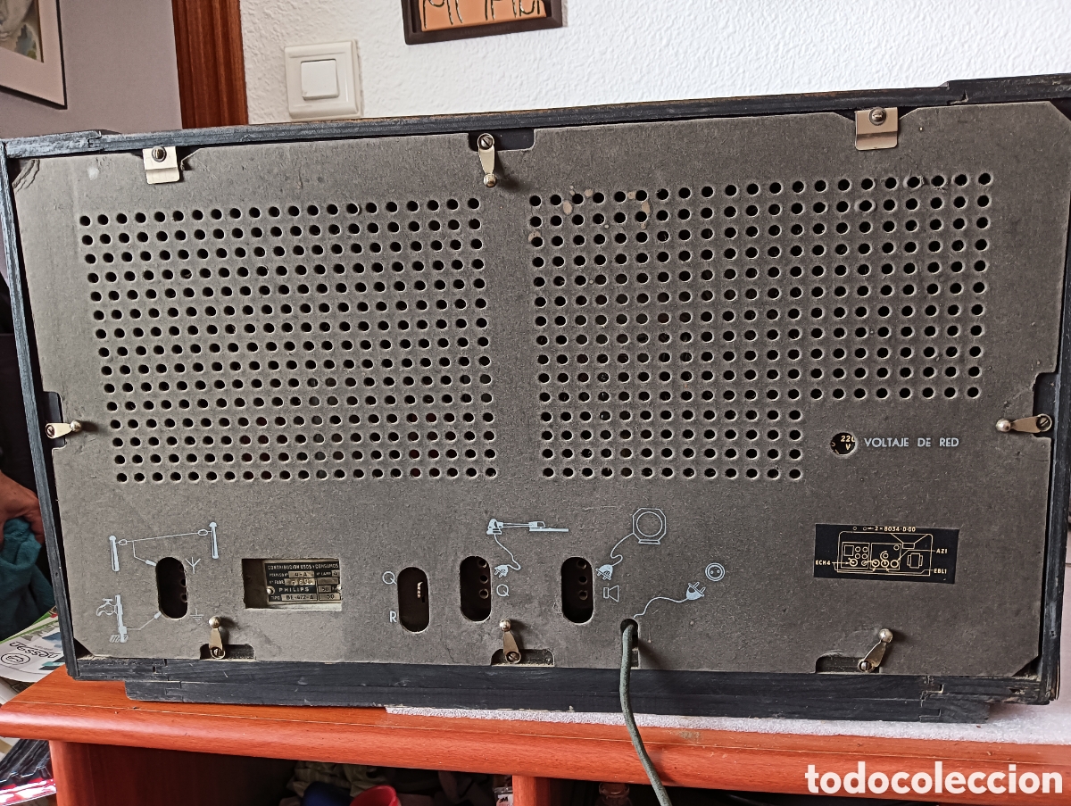 Radios de v&aacute;lvulas: Antigua radio Philips BE 472 A - Foto 9