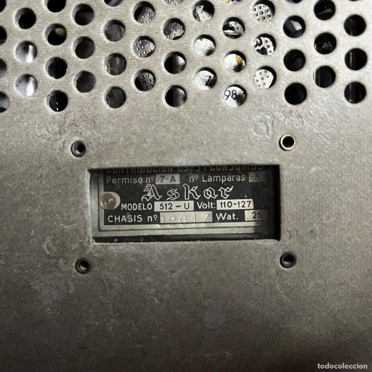 Radios de v&aacute;lvulas: Radio Askar 512-U - Foto 4