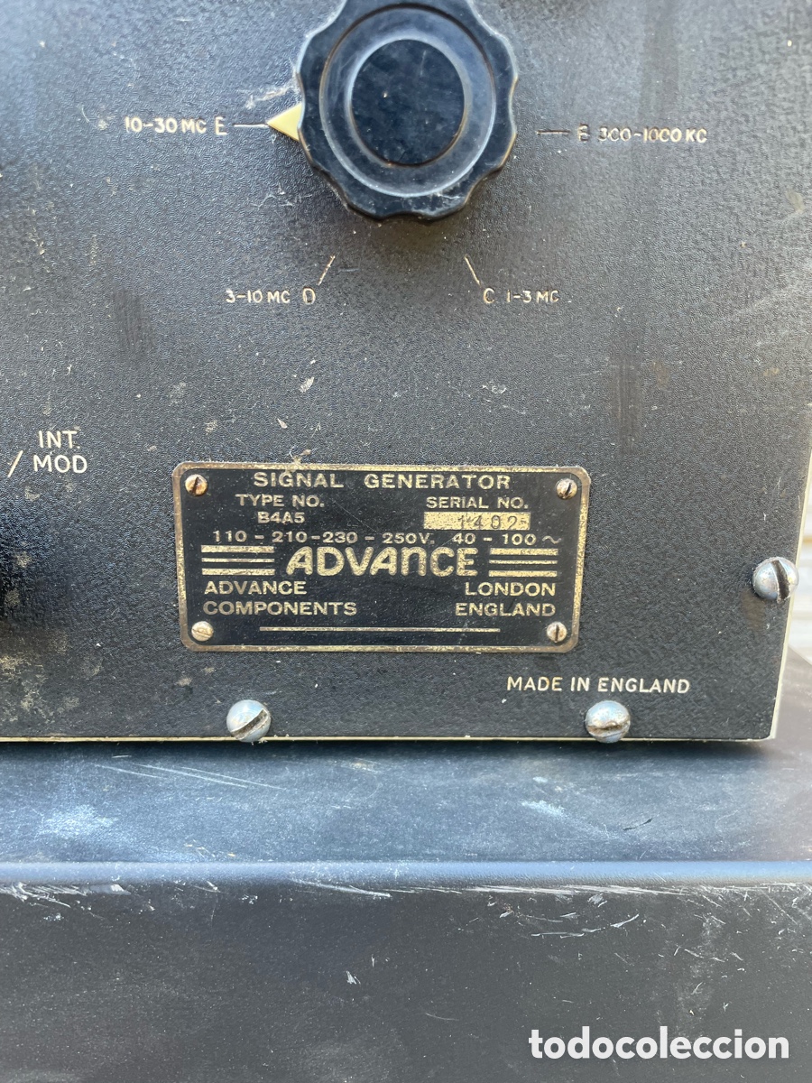 Radios de v&aacute;lvulas: Generador de se&ntilde;ales Advance B4A5 - Foto 2