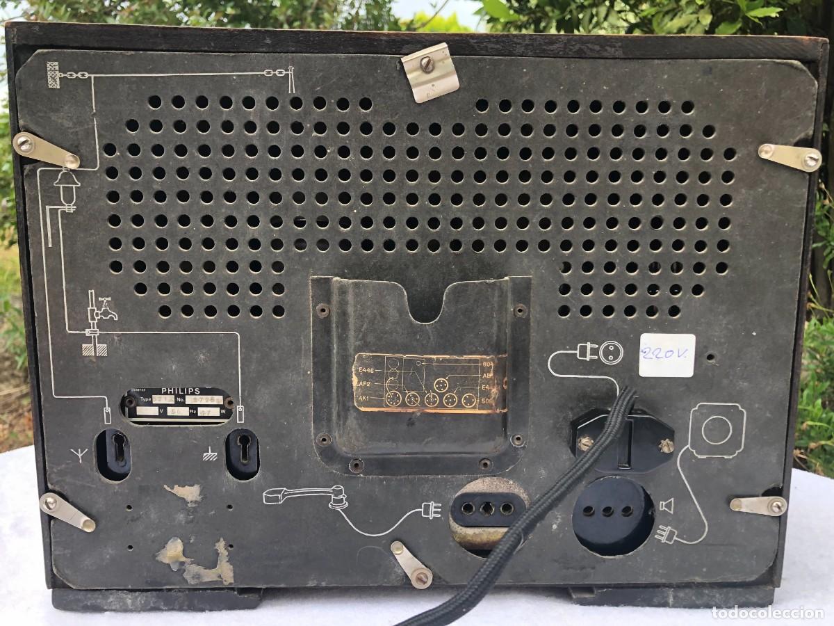 Radios de v&aacute;lvulas: RADIO ANTIGUA PHILIPS 521A / FUNCIONANDO - Foto 2