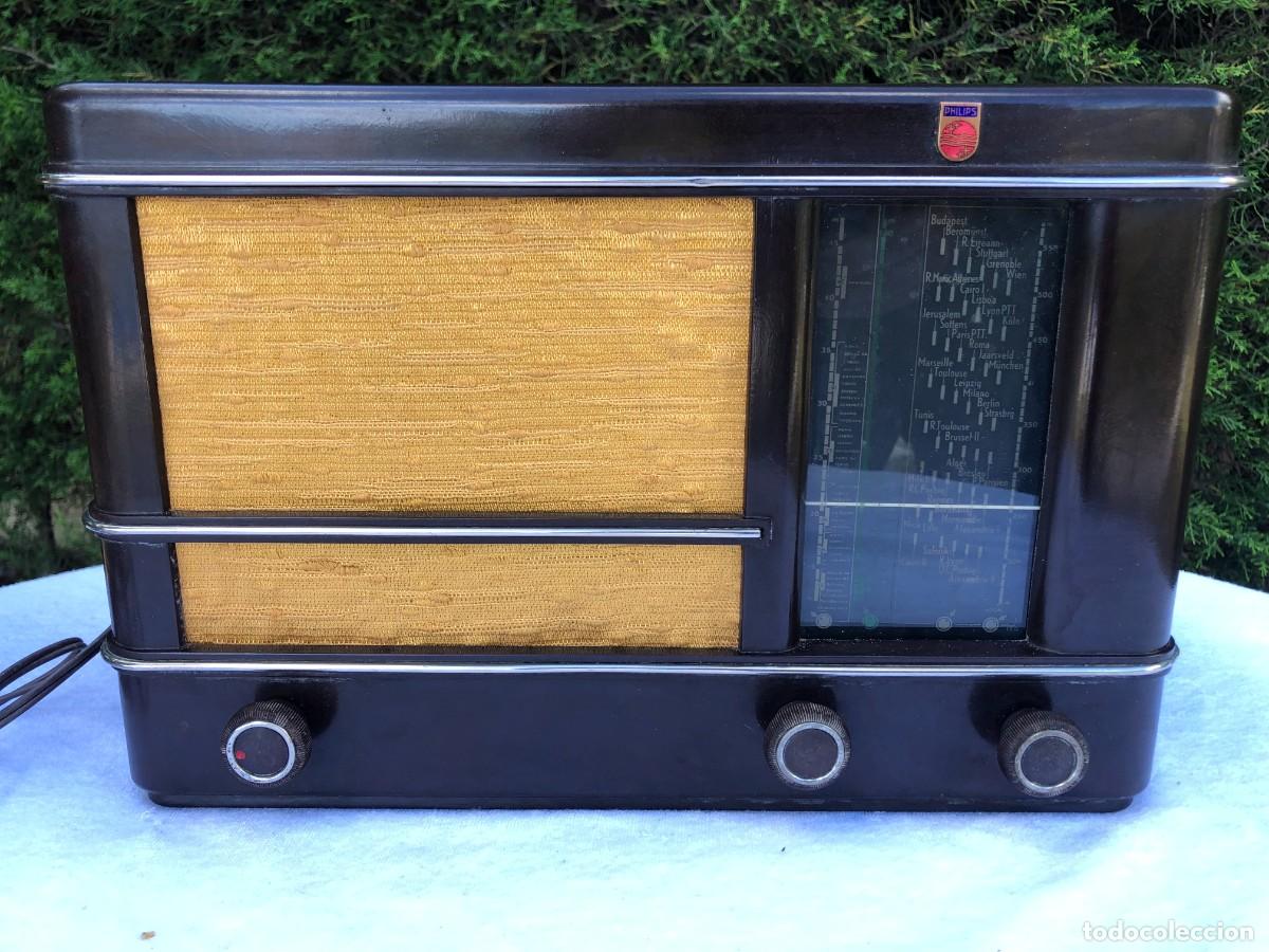 Radios de v&aacute;lvulas: RADIO ANTIGUA PHILIPS 312A / FUNCIONANDO - Foto 1