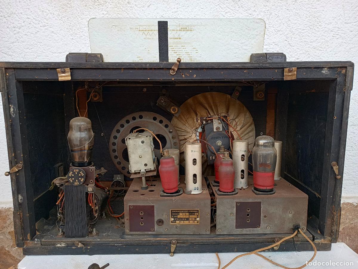 Radios de v&aacute;lvulas: Radio de v&aacute;lvulas Phillips 85-A, para restaurar - Foto 2