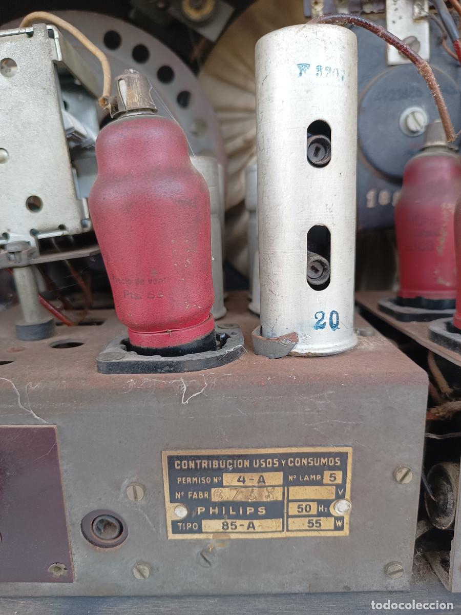 Radios de v&aacute;lvulas: Radio de v&aacute;lvulas Phillips 85-A, para restaurar - Foto 6