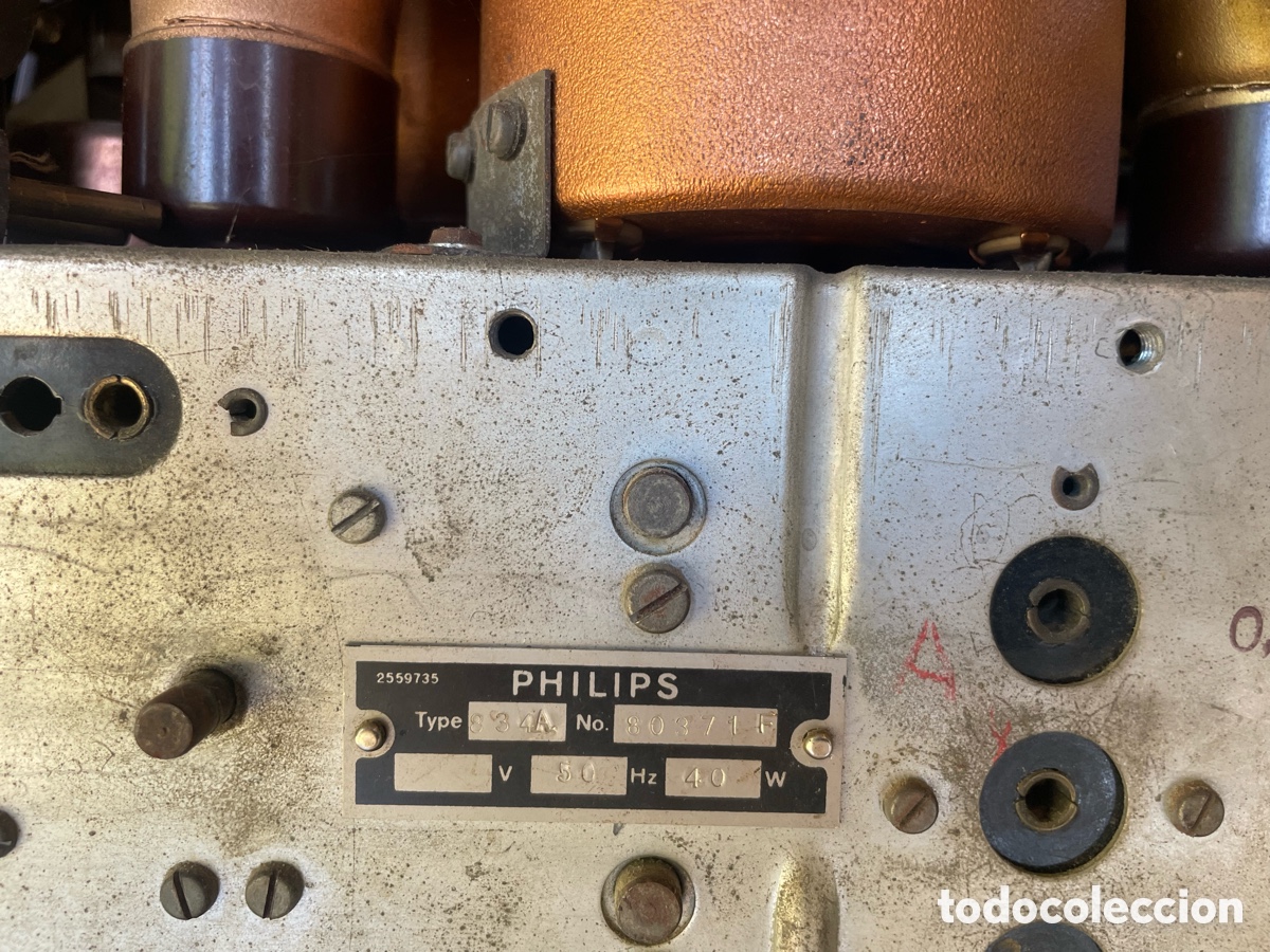 Radios de v&aacute;lvulas: Radio de Capilla Philips 834 de 1933 - Foto 3