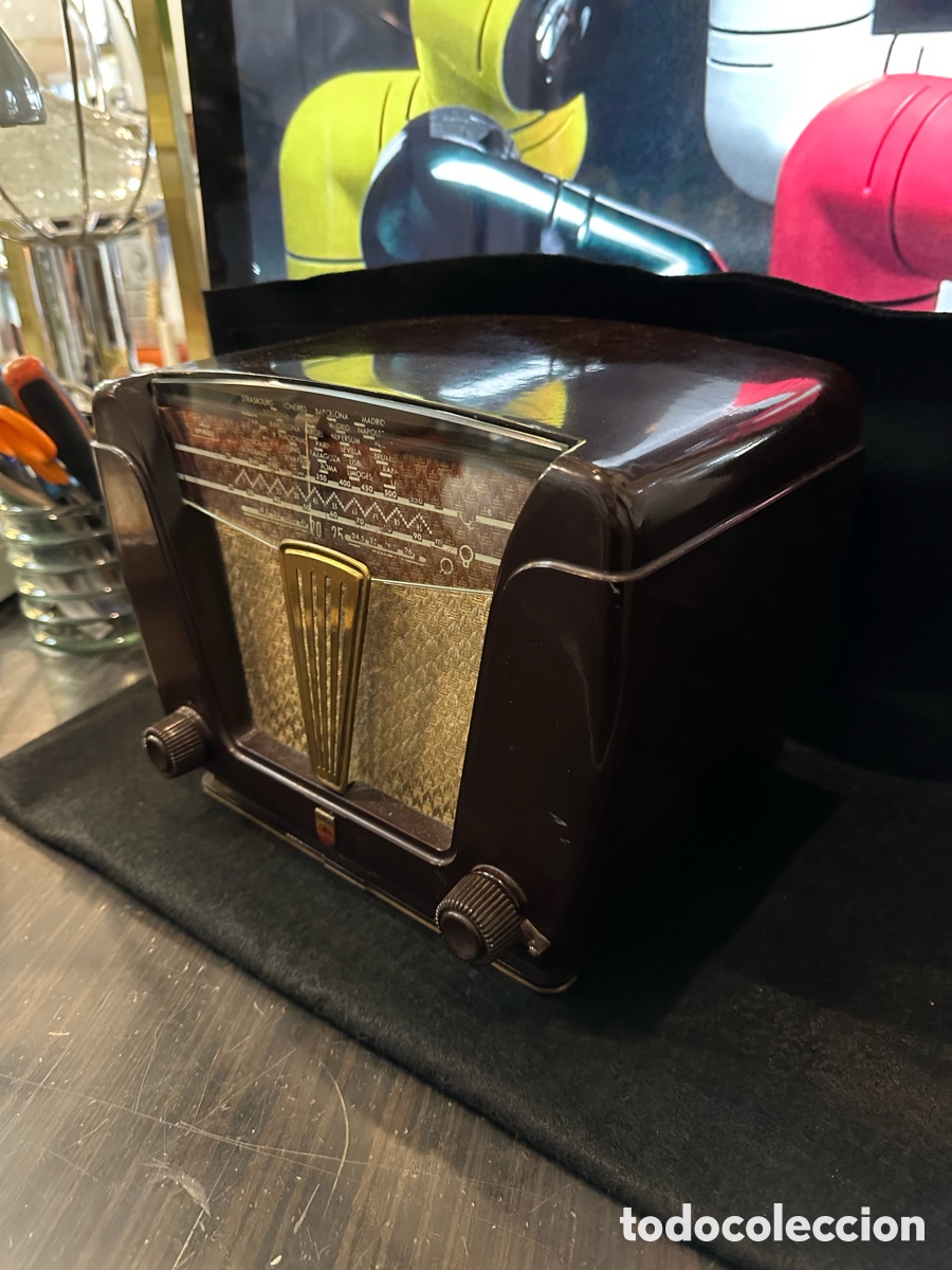 Radios de v&aacute;lvulas: RADIO PHILIPS MODELO BE-312-U DEL A&Ntilde;O 1950 - Foto 3