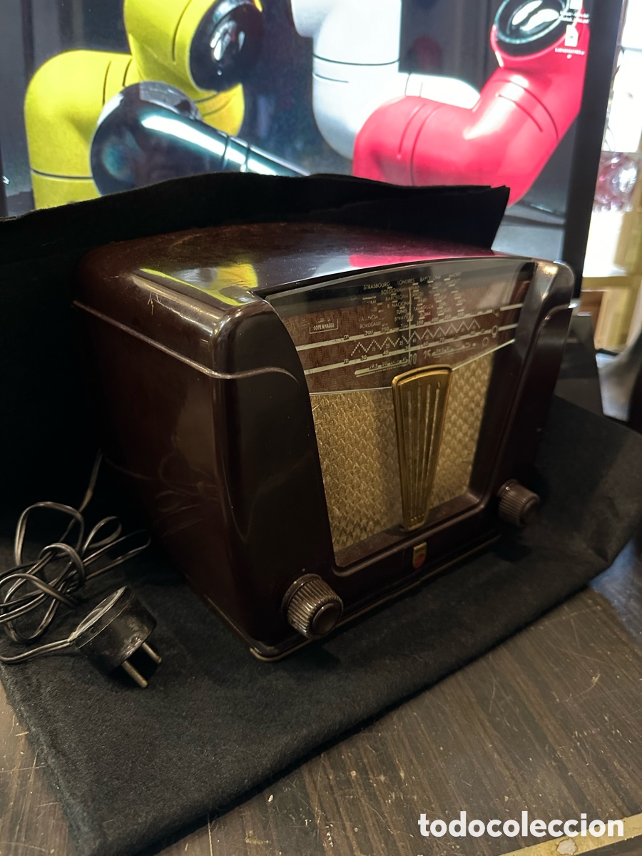 Radios de v&aacute;lvulas: RADIO PHILIPS MODELO BE-312-U DEL A&Ntilde;O 1950 - Foto 4
