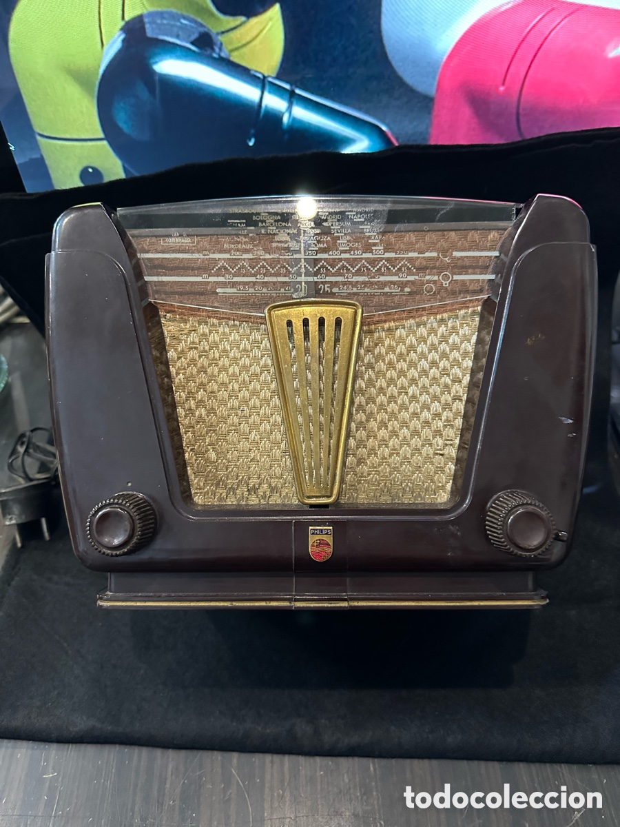 Radios de v&aacute;lvulas: RADIO PHILIPS MODELO BE-312-U DEL A&Ntilde;O 1950 - Foto 5