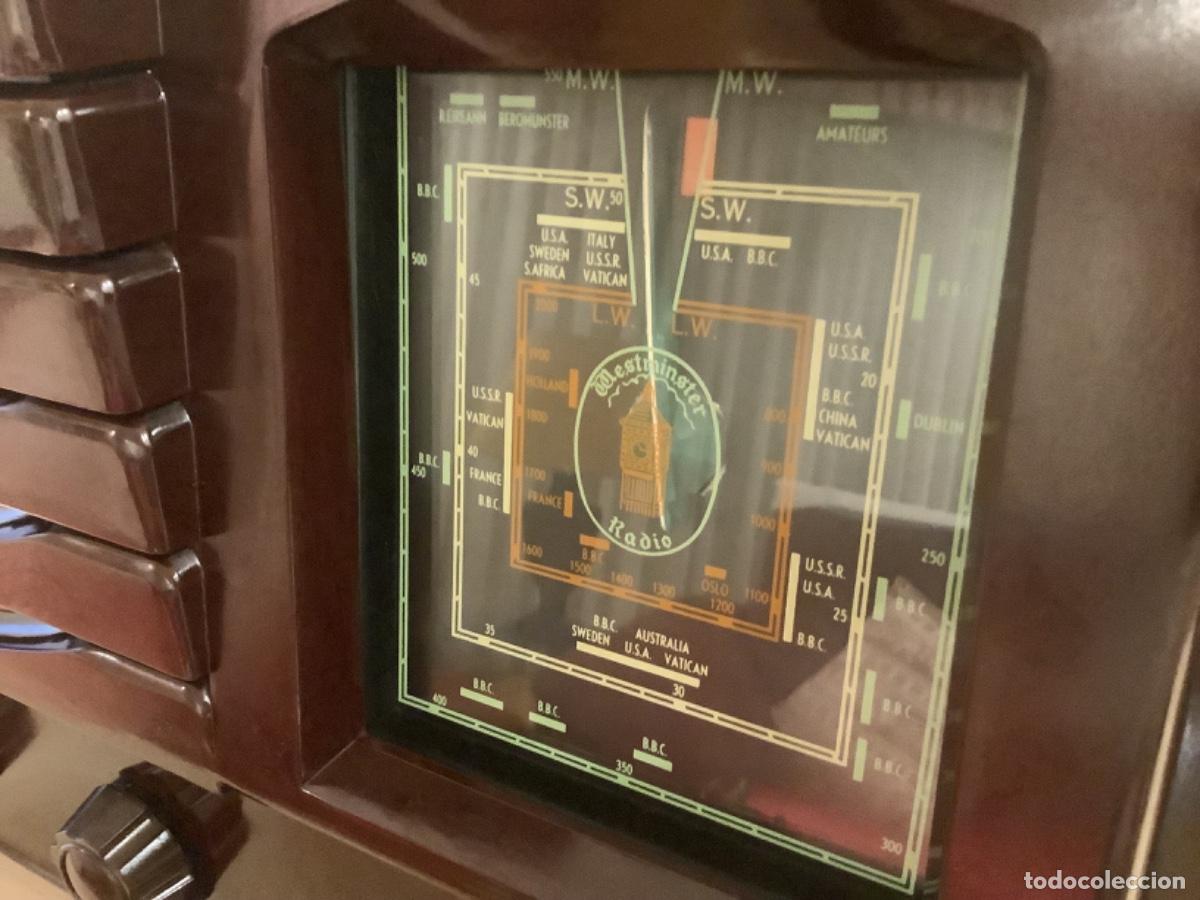 Radios de v&aacute;lvulas: Radio de v&aacute;lvulas WESTMINSTER 1945 INGLATERRA , Funciona - Foto 3