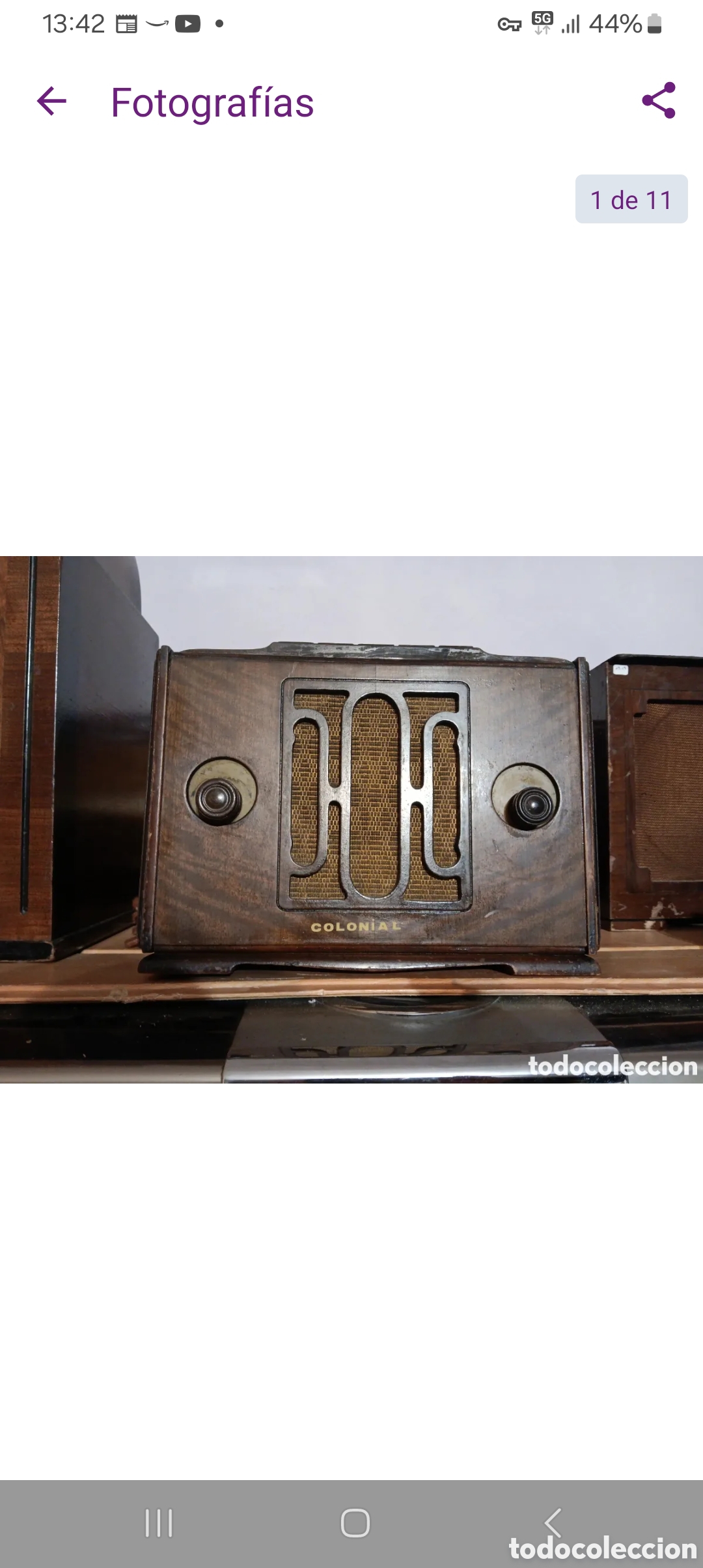 Radios de v&aacute;lvulas: RADIO VALVULAS COLONIAL MODELO 651 FUNCIONANDO - Foto 2