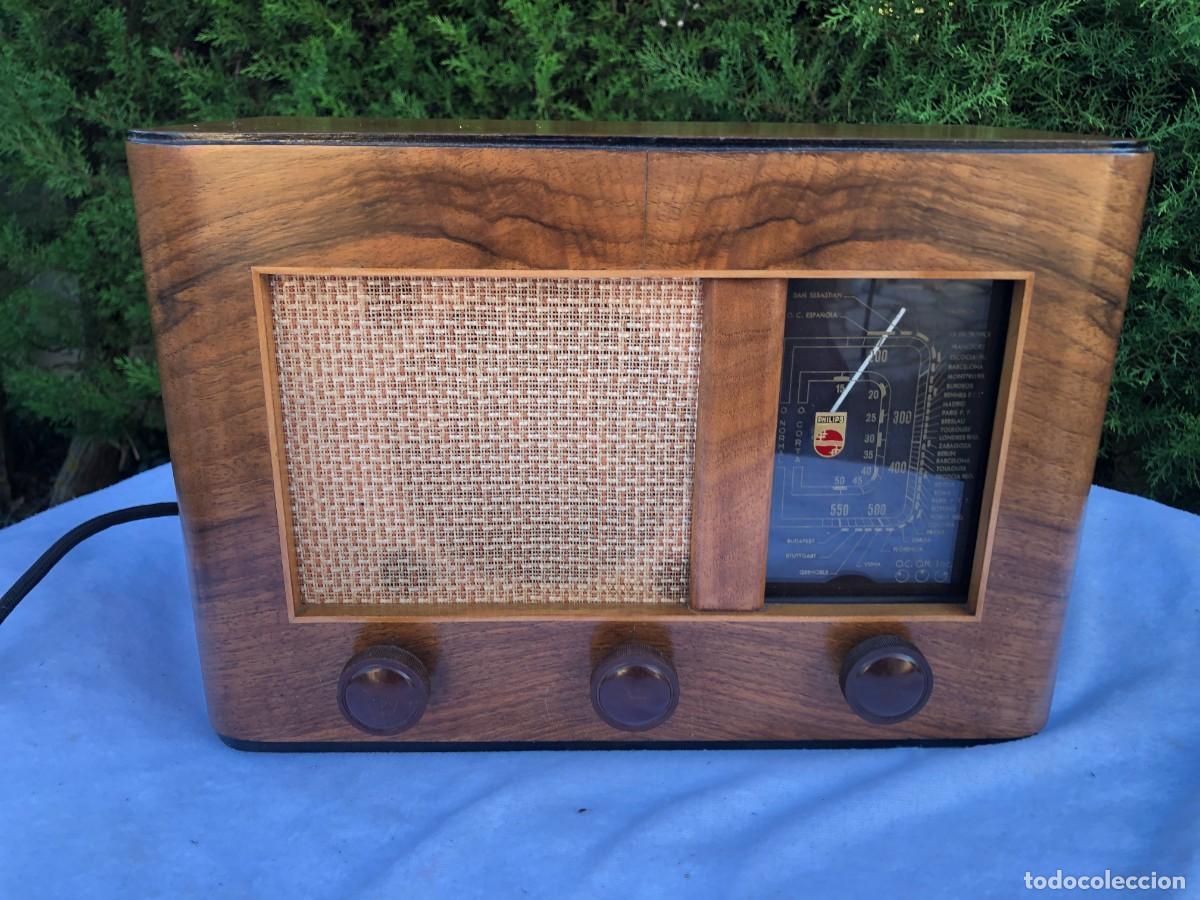 Radios de v&aacute;lvulas: RADIO ANTIGUA PHILIPS 44-A / FUNCIONANDO - Foto 1