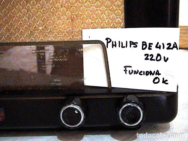 Radios de v&aacute;lvulas: RADIO VALVULAS PHILIPS BE-412A. FUNCIONANDO - Foto 12