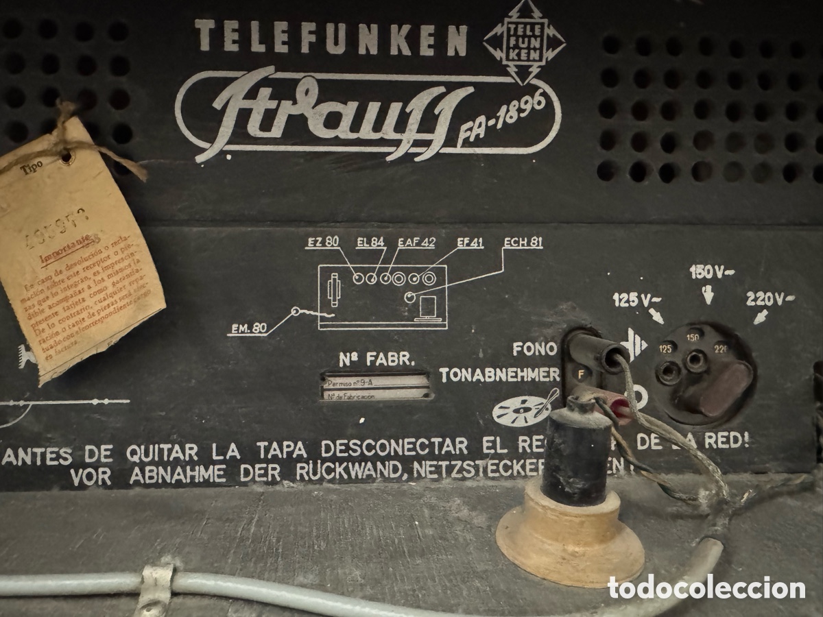 Radios de v&aacute;lvulas: Radio tocadiscos Telefunken Strauss - Foto 11