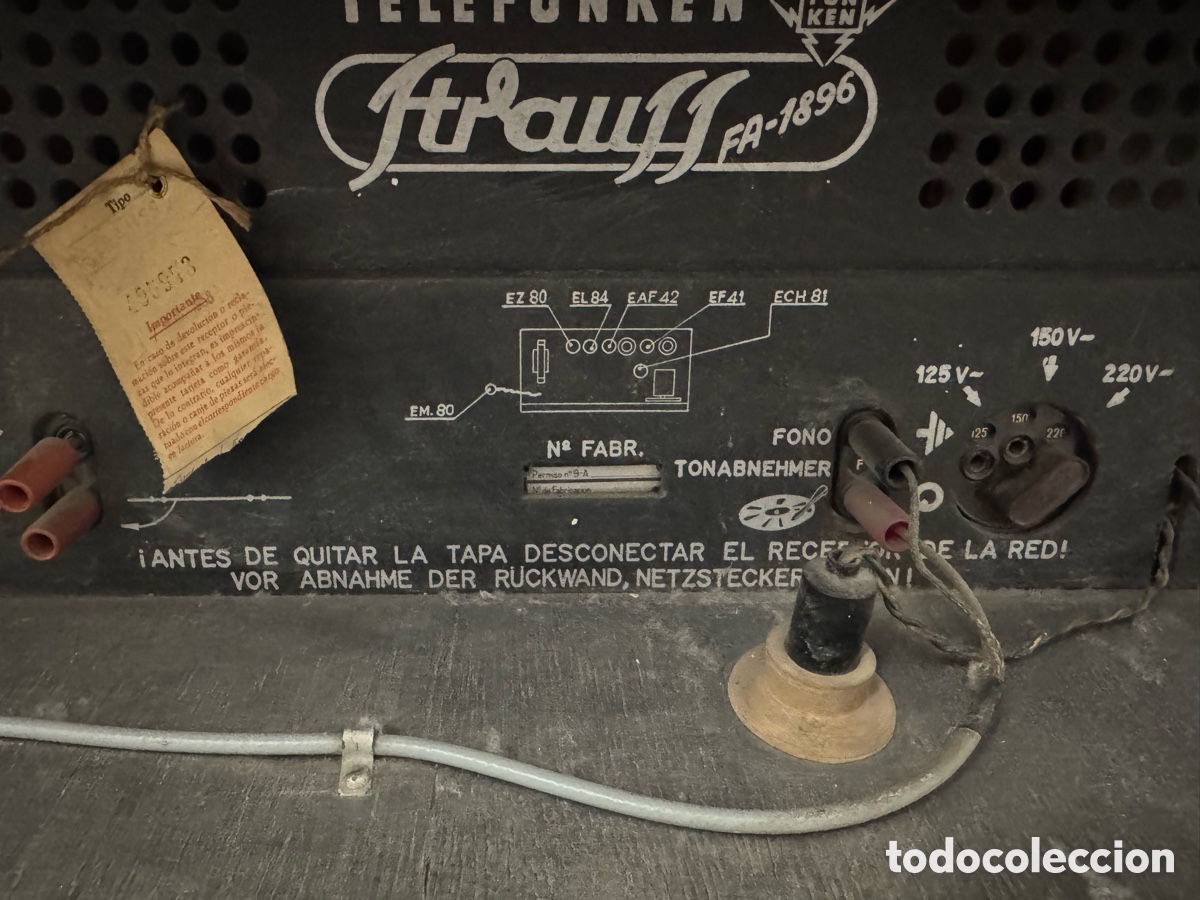 Radios de v&aacute;lvulas: Radio tocadiscos Telefunken Strauss - Foto 17