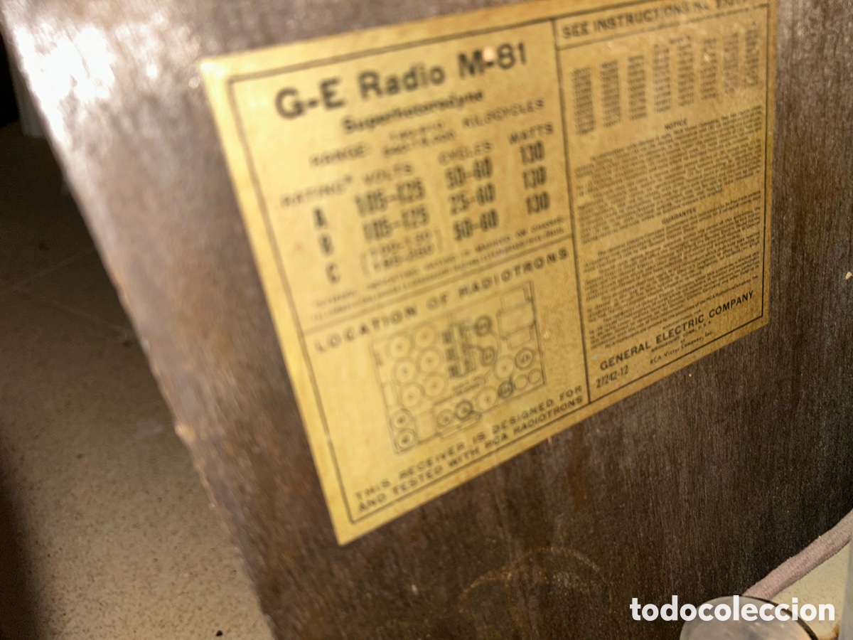 Radios de v&aacute;lvulas: Radio de v&aacute;lvulas General El&eacute;ctric GE - M 81 - Foto 5