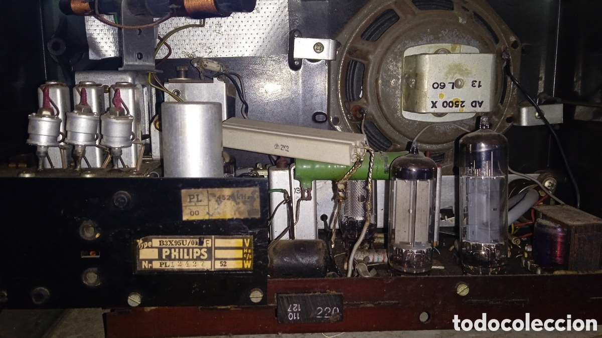 Radios de v&aacute;lvulas: Radio PHILIPS 1958, 220v - Foto 4