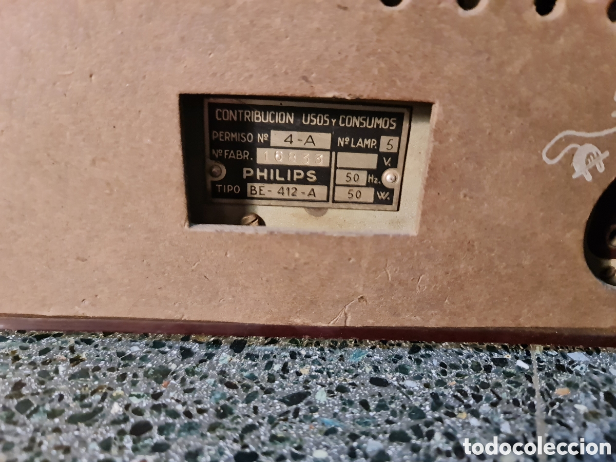 Radios de v&aacute;lvulas: Radio antigua Philips - Foto 6
