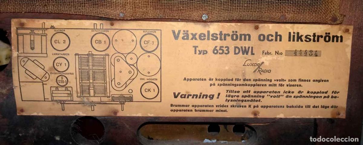 Radios de v&aacute;lvulas: Radio LUXOR 653 DWL - c1934 - Foto 8
