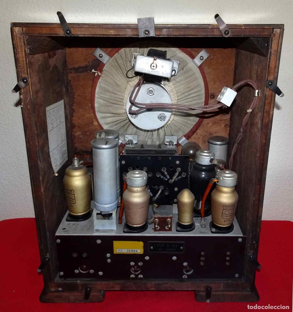 Radios de v&aacute;lvulas: Radio MARCONI typ U64 - C1935 - Foto 5