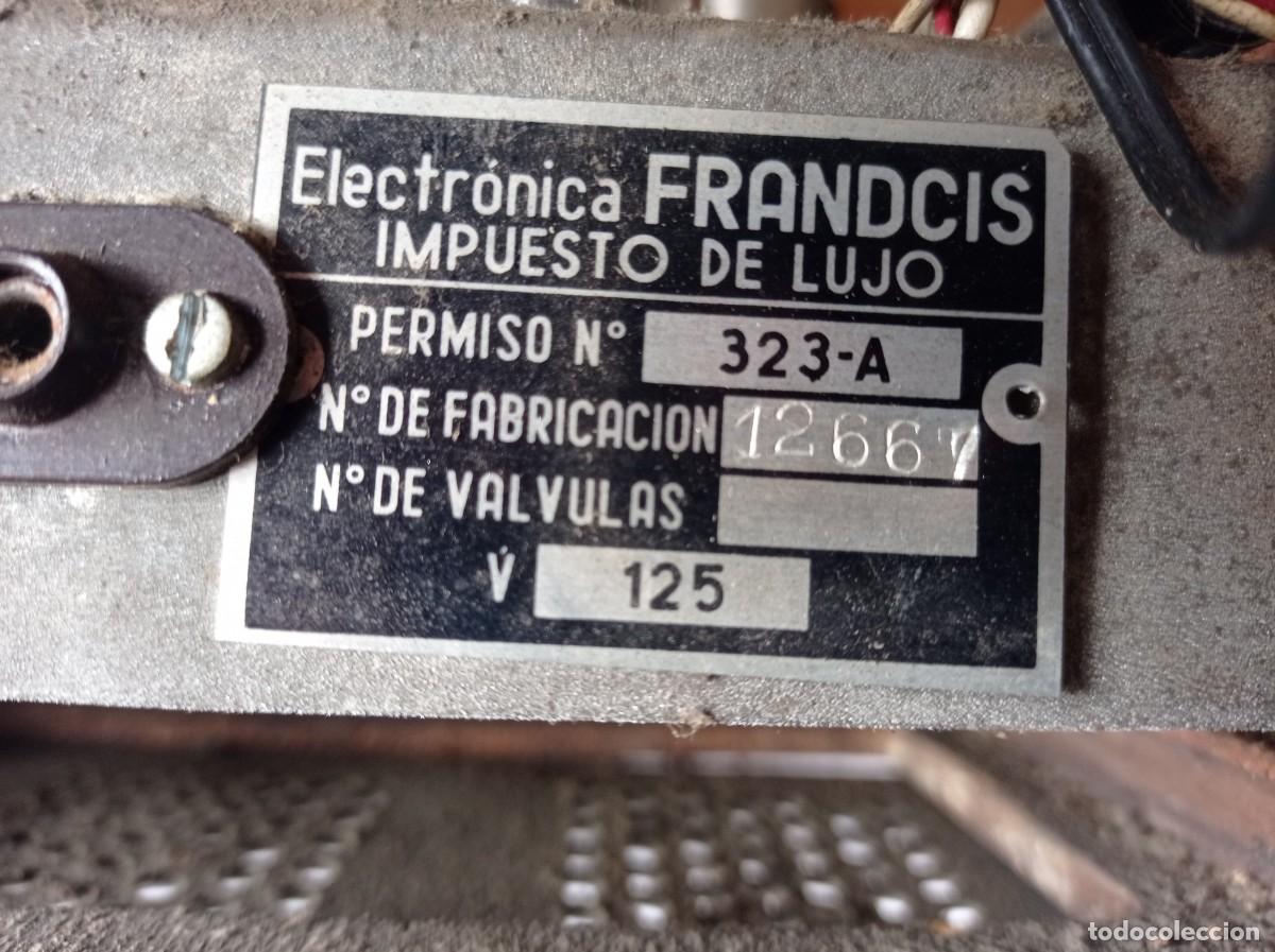 Radios de v&aacute;lvulas: Radio antigua. Frandcis - Foto 6