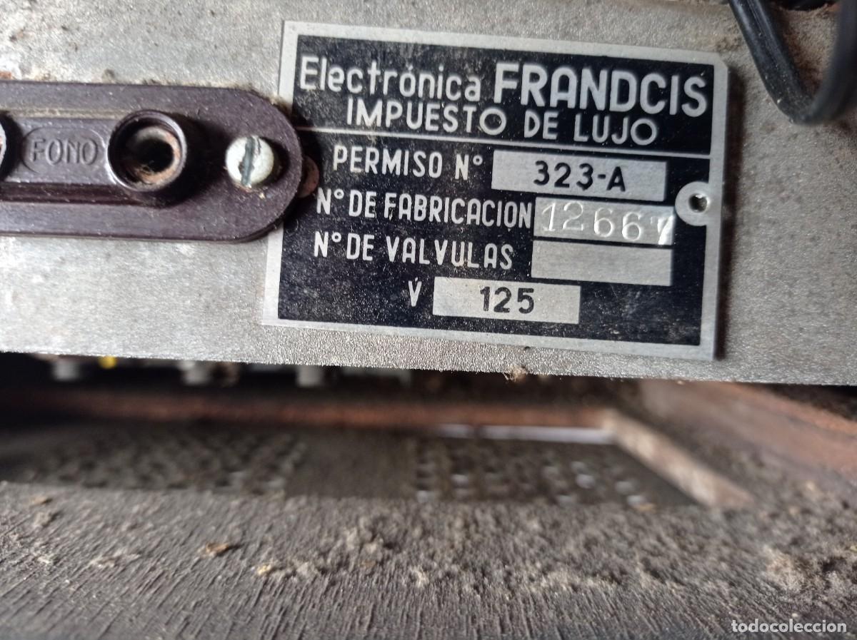 Radios de v&aacute;lvulas: Radio antigua. Frandcis - Foto 7