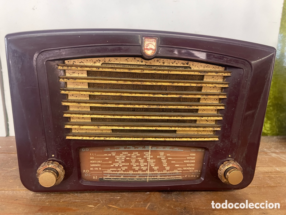 Radios de v&aacute;lvulas: R&agrave;dio antigua marca Philips - Foto 2