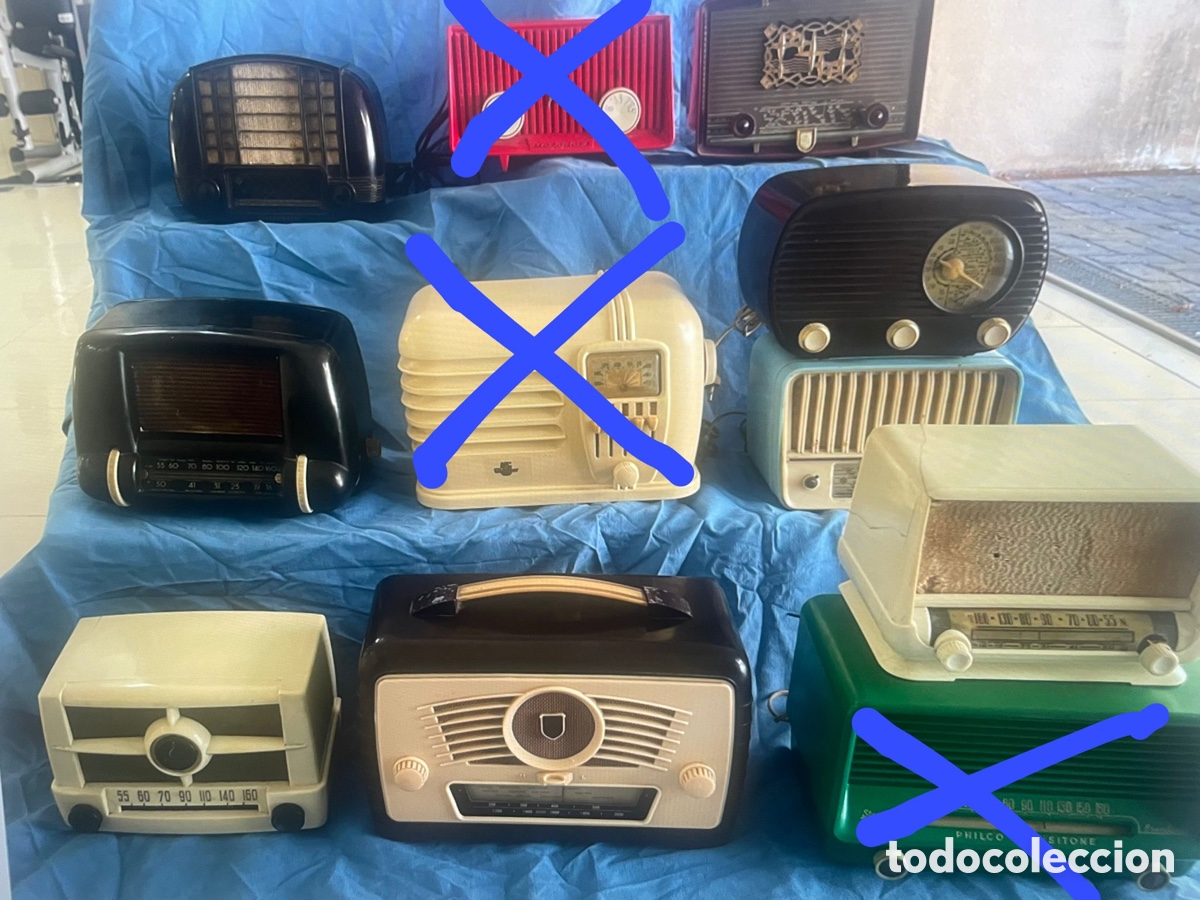 Radios de v&aacute;lvulas: LOTE DE 8 RADIOS BAQUELITA Y PLASTICO - Foto 1