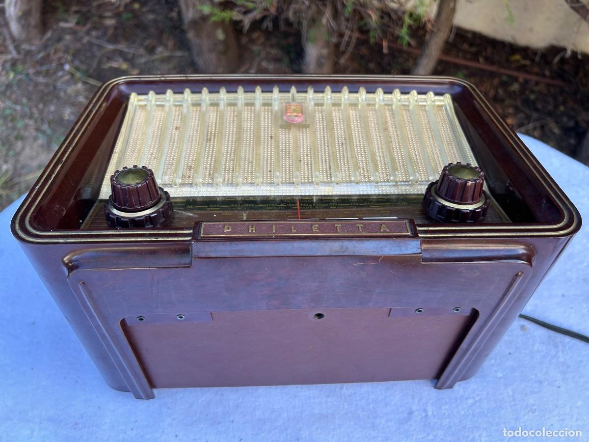 Radios de v&aacute;lvulas: RADIO ANTIGUA PHILIPS PHILETTA B2D23A / FUNCIONANDO - Foto 6