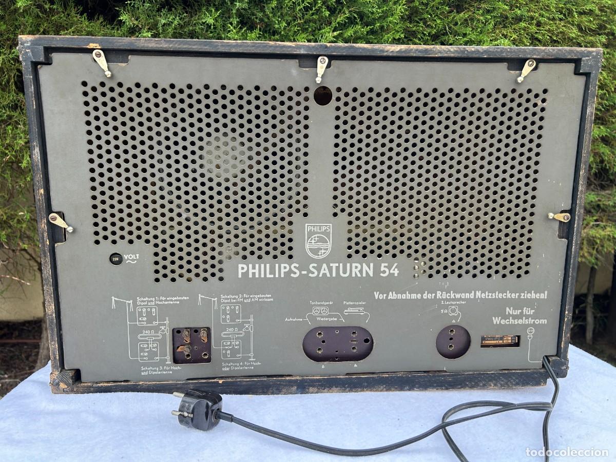 Radios de v&aacute;lvulas: RADIO ANTIGUA PHILIPS SATURN 54 / FUNCIONANDO - Foto 2