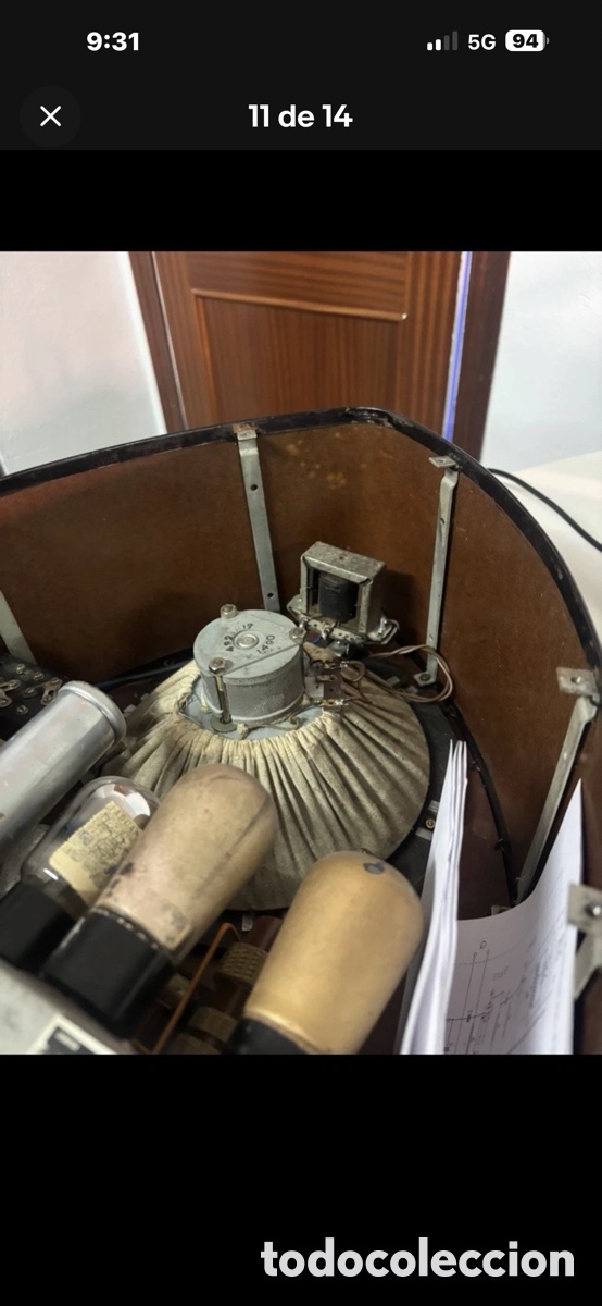 Radios de v&aacute;lvulas: Radio Antigua de v&aacute;lvulas PHILIPS 936A - Foto 7