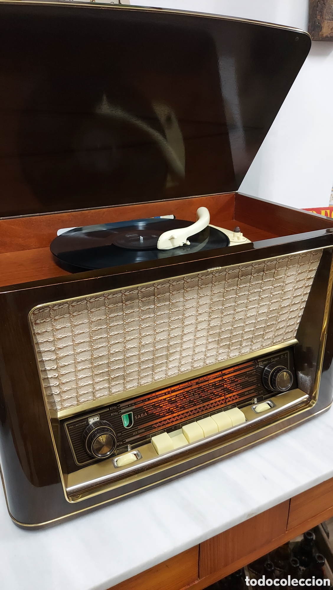 Radios de v&aacute;lvulas: Radio Saba Phono S&uacute;per 7E a&ntilde;o 1956 - Foto 9