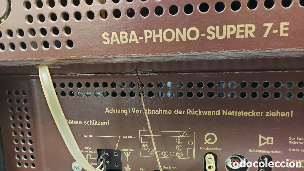 Radios de v&aacute;lvulas: Radio Saba Phono S&uacute;per 7E a&ntilde;o 1956 - Foto 13