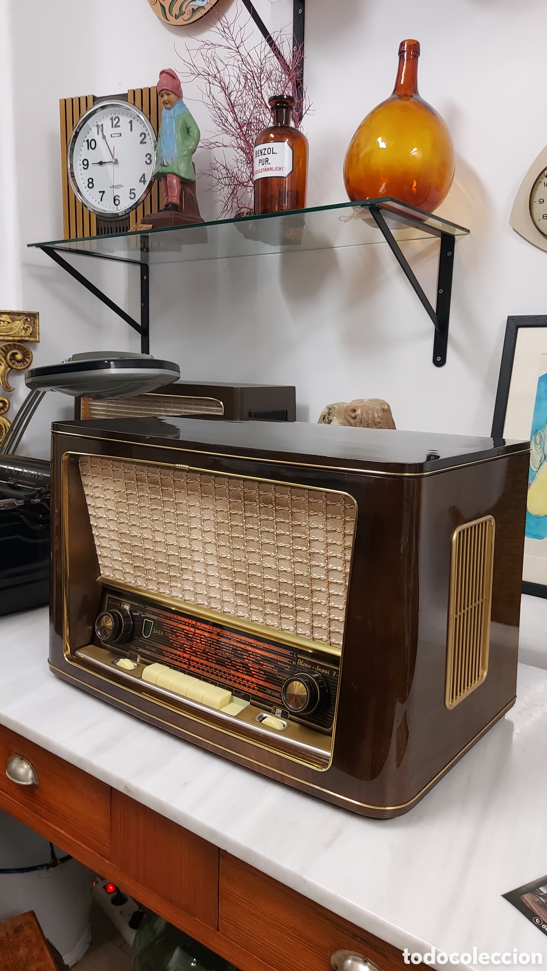 Radios de v&aacute;lvulas: Radio Saba Phono S&uacute;per 7E a&ntilde;o 1956 - Foto 14