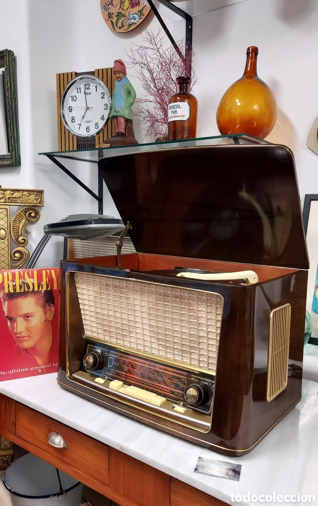 Radios de v&aacute;lvulas: Radio Saba Phono S&uacute;per 7E a&ntilde;o 1956 - Foto 1
