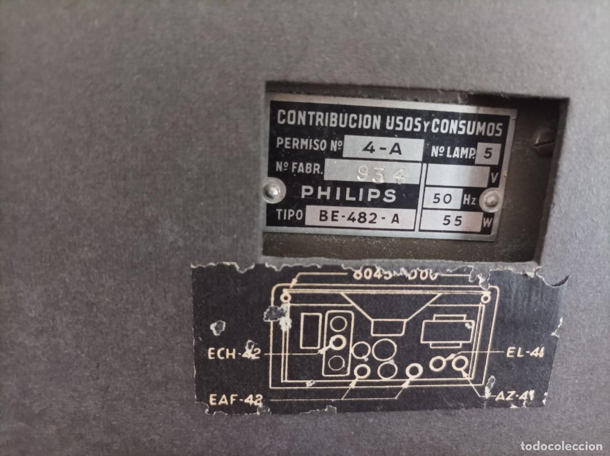 Radios de v&aacute;lvulas: Radio Philips BE-482-A (1948) - Foto 6