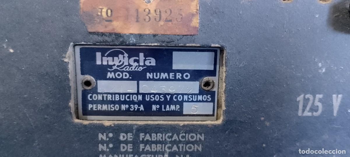 Radios de v&aacute;lvulas: Radio Invicta 5214 FUNCIONA - Foto 8
