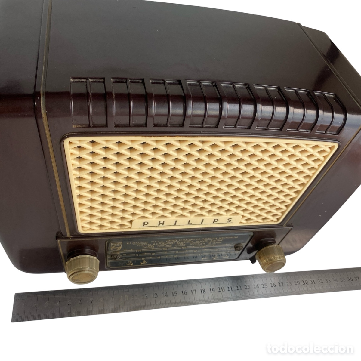Radios de v&aacute;lvulas: Radio antigua Philips Be-352-U - Foto 2