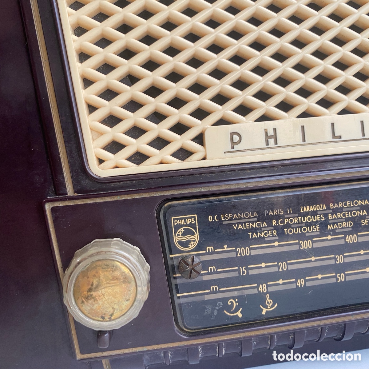 Radios de v&aacute;lvulas: Radio antigua Philips Be-352-U - Foto 3