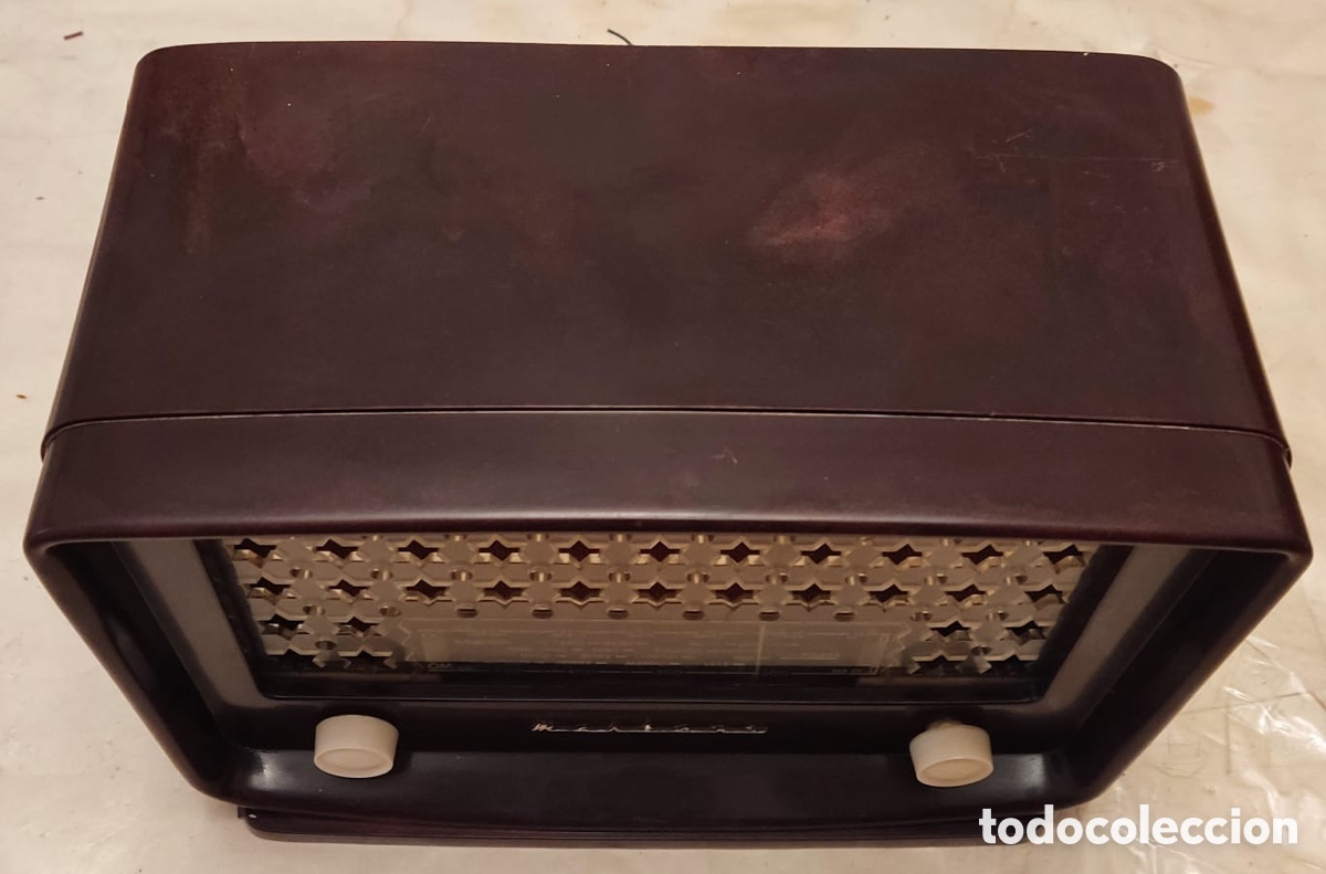 Radios de v&aacute;lvulas: Radio Marconi marr&oacute;n - Foto 2