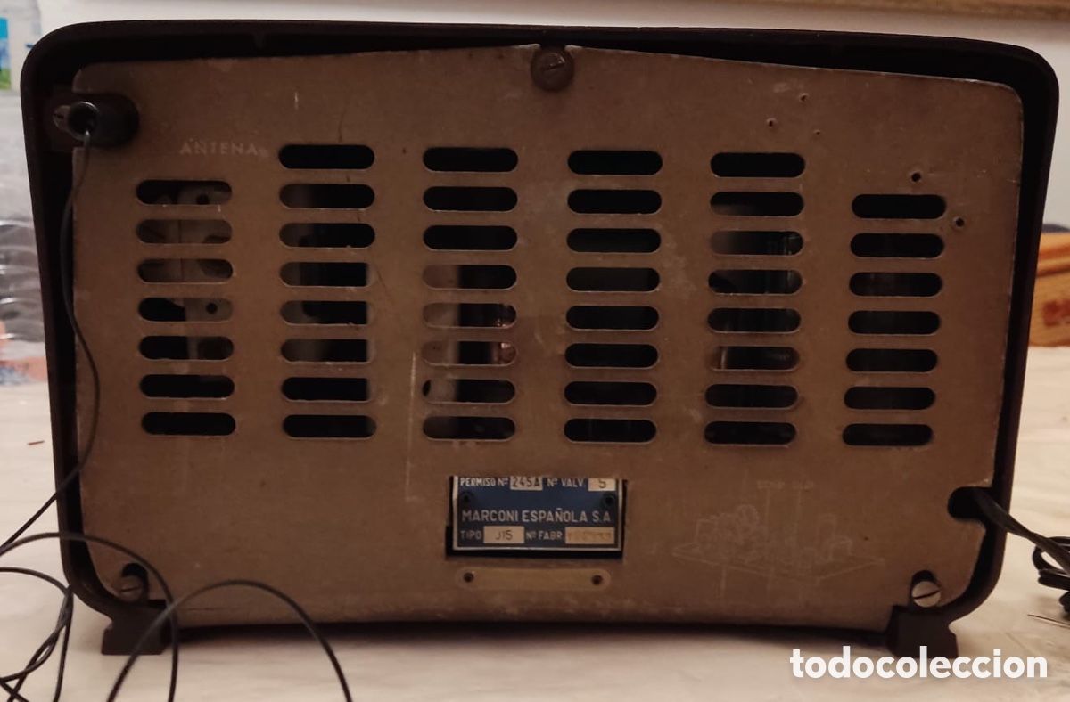 Radios de v&aacute;lvulas: Radio Marconi marr&oacute;n - Foto 3