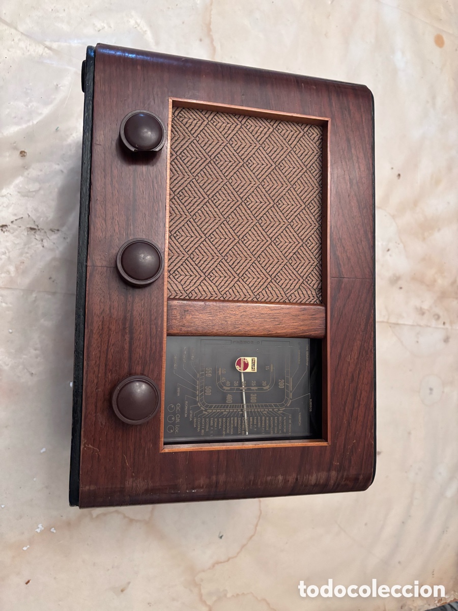Radios de v&aacute;lvulas: Radio Philips madera - Foto 3