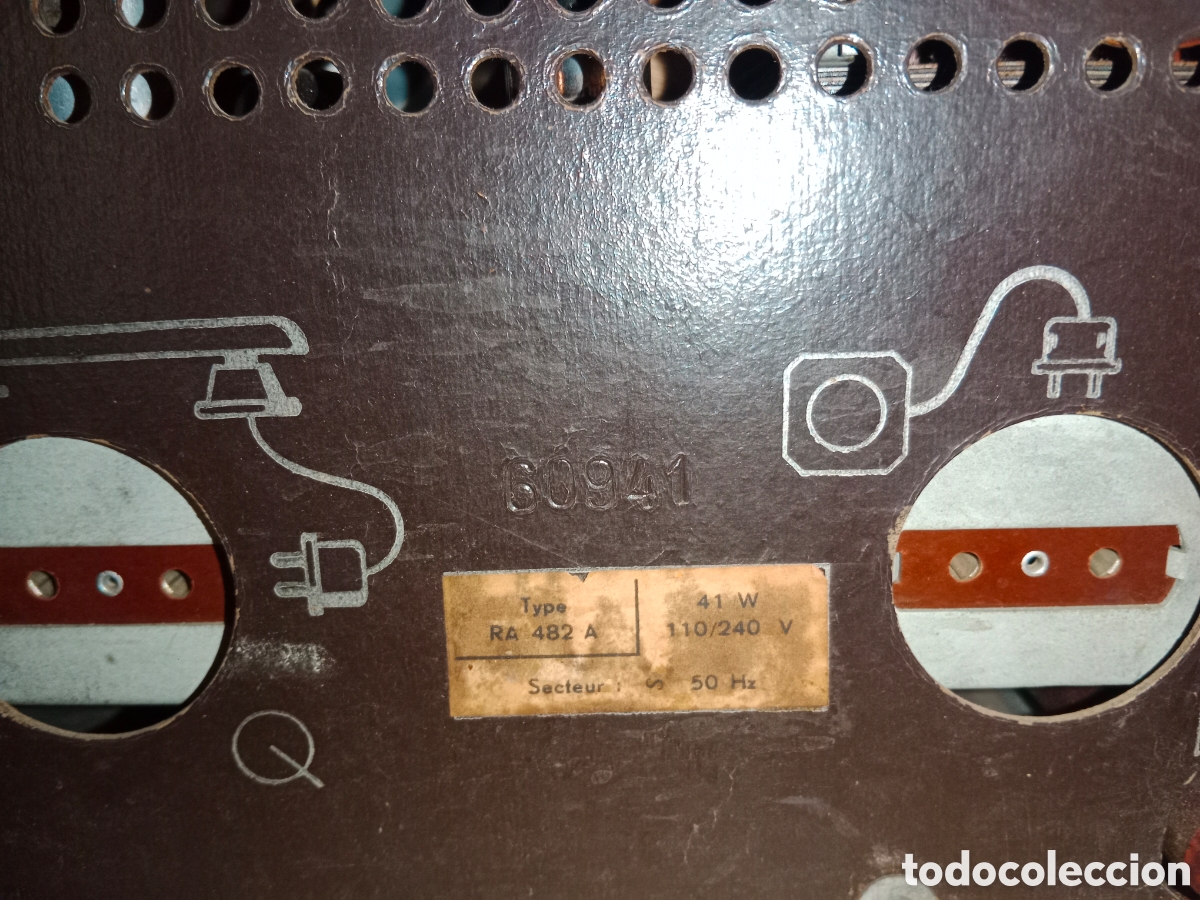 Radios de v&aacute;lvulas: Radiola, Modelo 480A. A&ntilde;o 1953. Funcionando.. - Foto 21