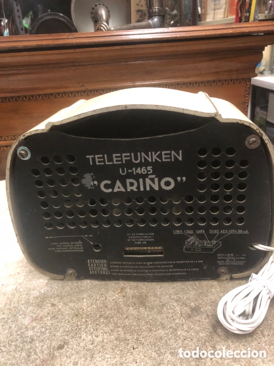 Radios de v&aacute;lvulas: Radio telefunken modelo cari&ntilde;o - Foto 9