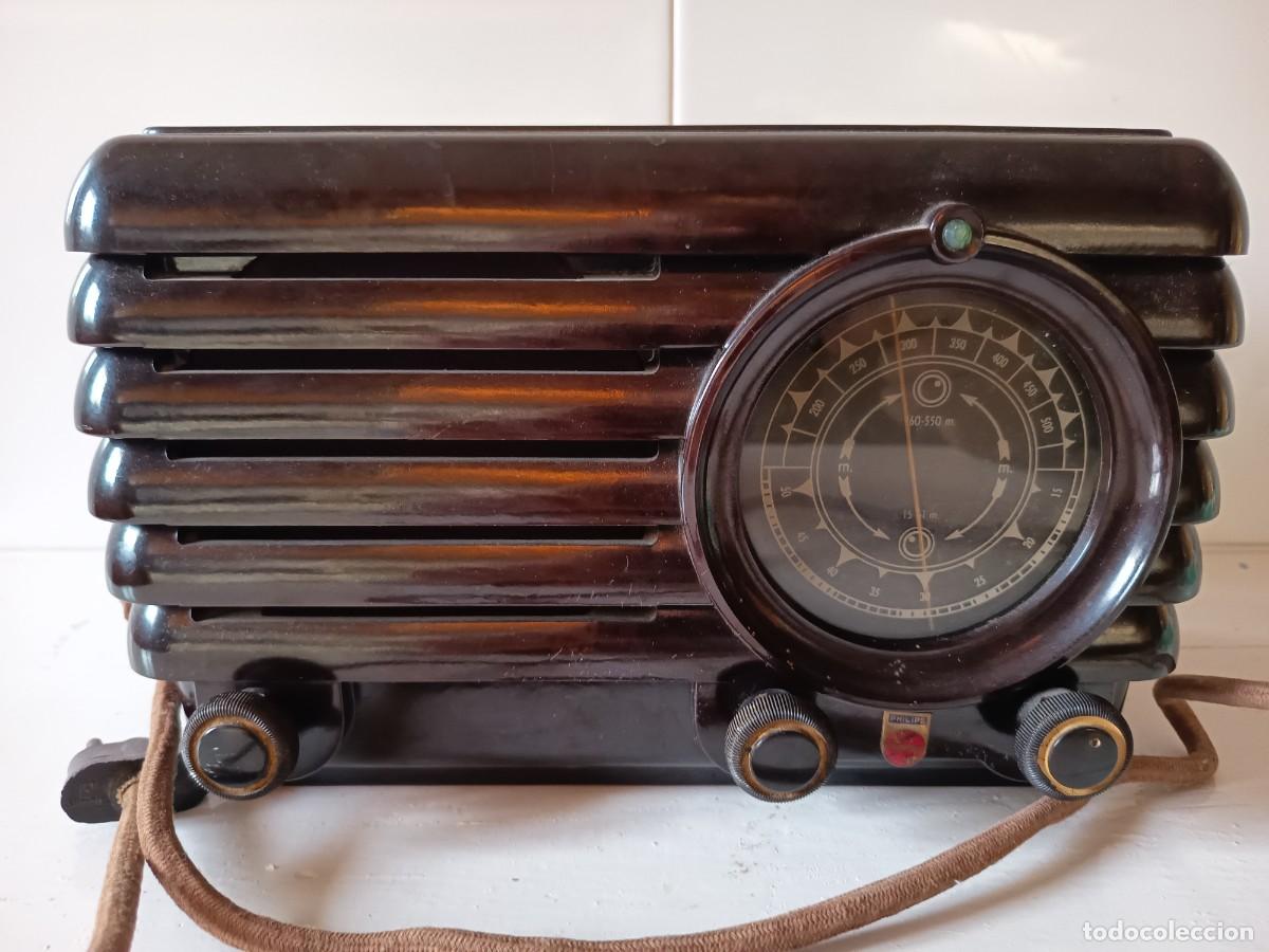 Radios de v&aacute;lvulas: Radio Philips baquelita