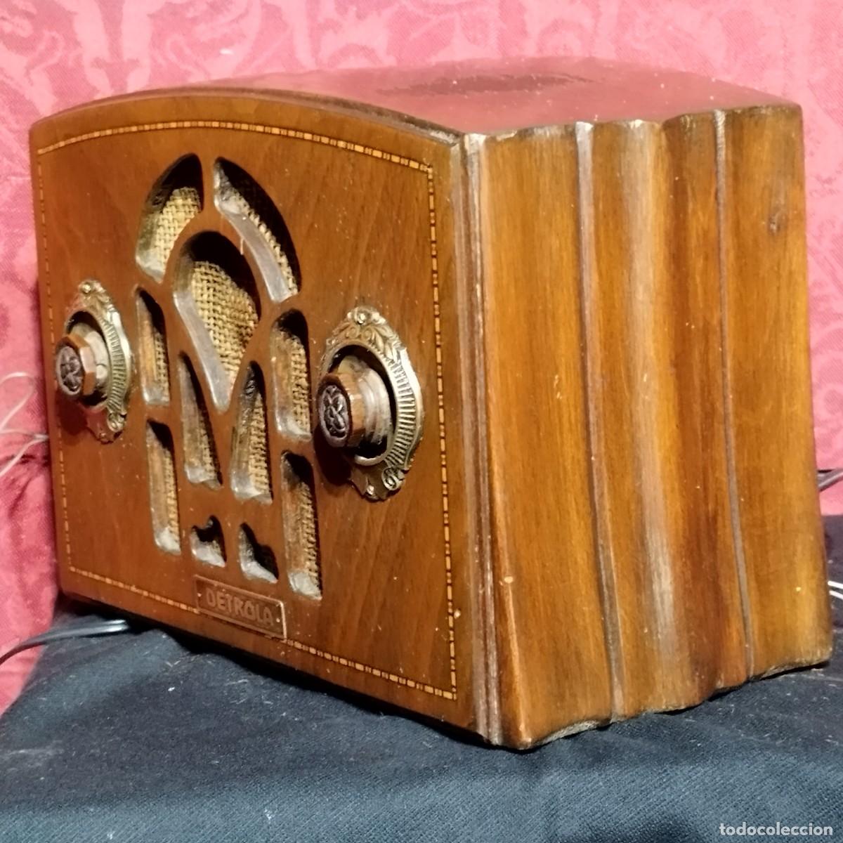 Radios de v&aacute;lvulas: RADIO MADERA EPOCA ART DECO - DETROLA - - Foto 6