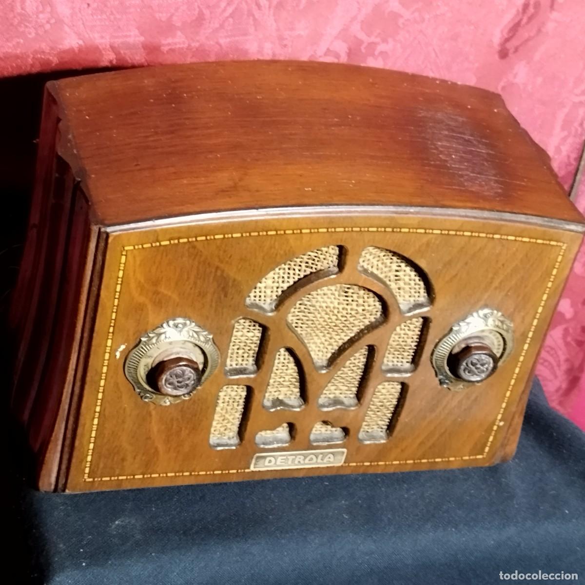 Radios de v&aacute;lvulas: RADIO MADERA EPOCA ART DECO - DETROLA - - Foto 7