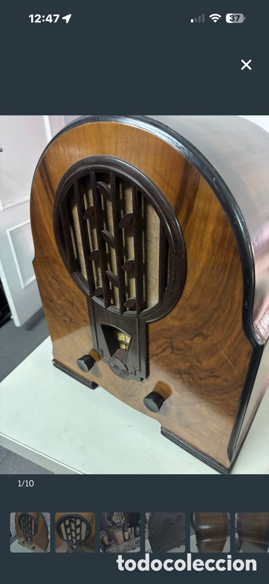 Radios de v&aacute;lvulas: Radio Antigua de v&aacute;lvulas PHILIPS 634 - Foto 2